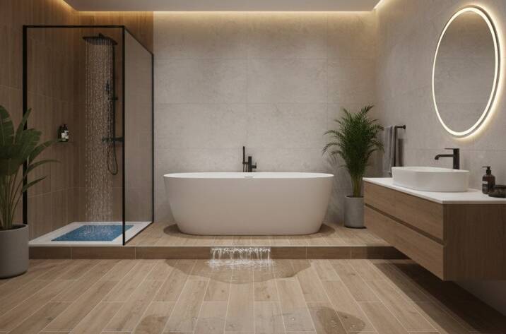 waterproof bathroom floor tiles