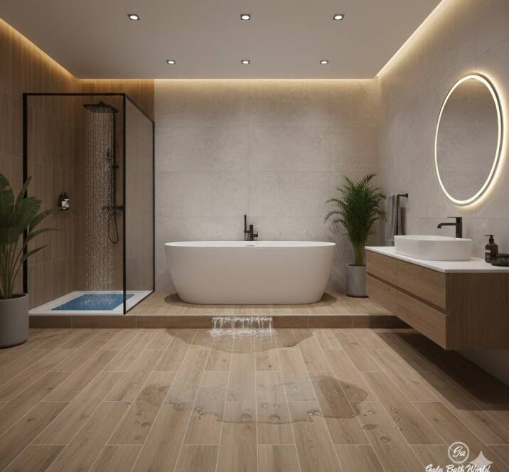 waterproof bathroom floor tiles