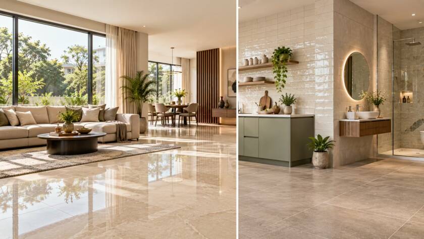 Vitrified Tiles vs Ceramic Tiles